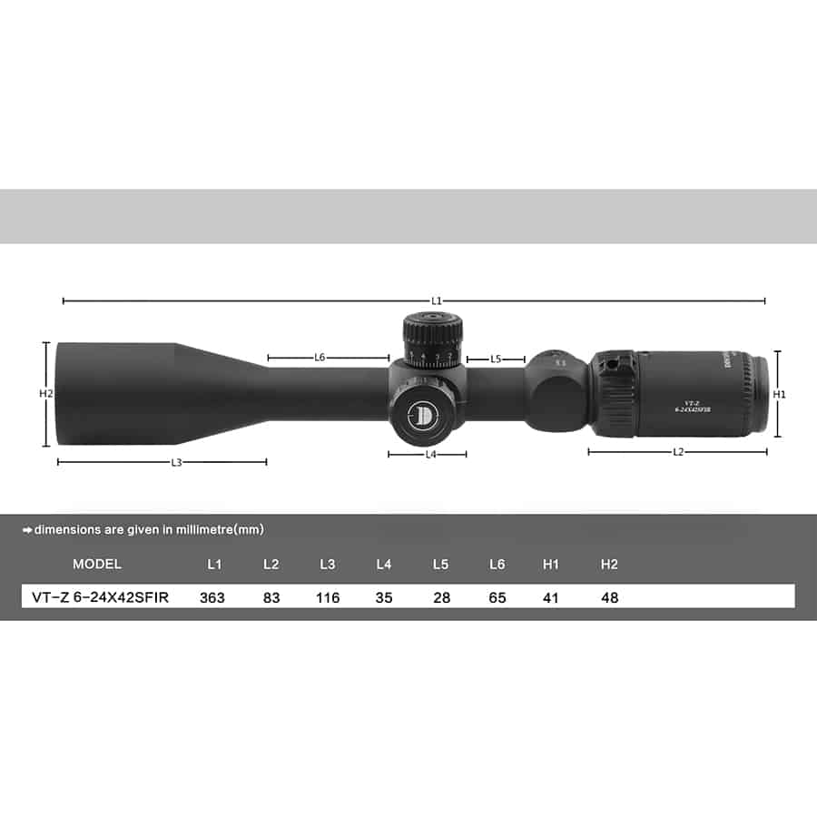 Discovery VT-Z 6-24X42SFIR 2022 1/4MOA Side parallax riflescope - Image 4