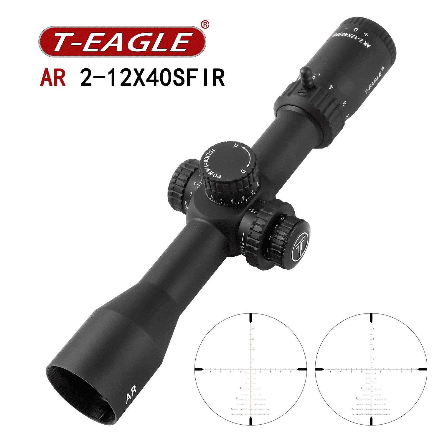 T-Eagle AR 2-12X40 SFIR 1/4MOA Side parallax riflescope - Image 22