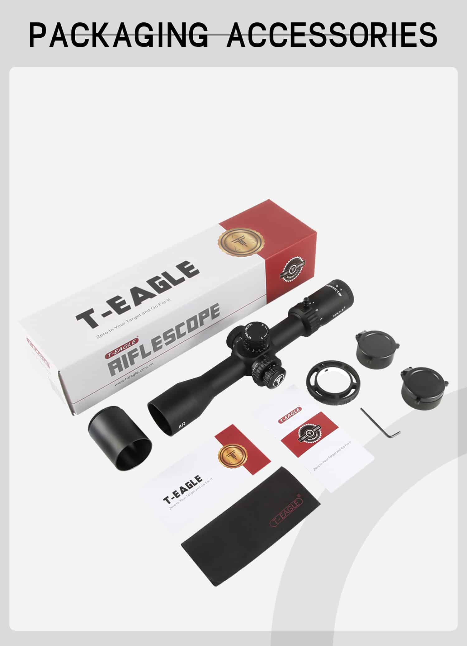 T-Eagle AR 2-12X40 SFIR 1/4MOA Side parallax riflescope - Image 12