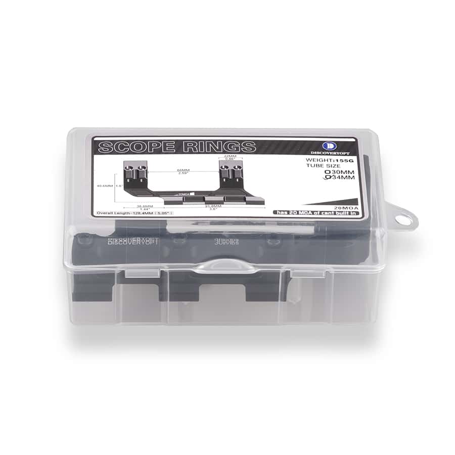 Discoveryopt egy részes 30mm-es eltolt 20MOA döntött magas távcső szerelék 20mm picatinny sínre