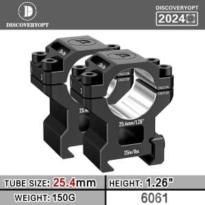 Discoveryopt premium 6061AL közepes céltávcső szerelék 25,4mm tubushoz 20mm picatinny sínre