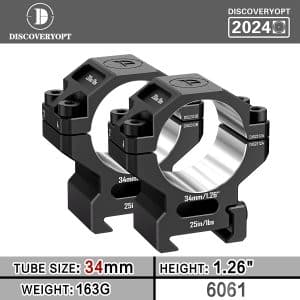 Discoveryopt premium 6061AL közepes céltávcső szerelék 34mm tubushoz 20mm picatinny sínre