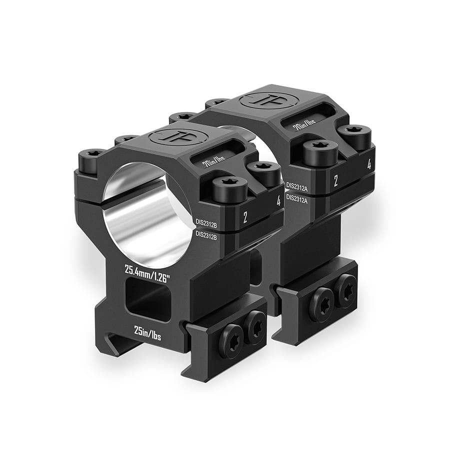 Discoveryopt premium 6061AL közepes céltávcső szerelék 25,4mm tubushoz 20mm picatinny sínre