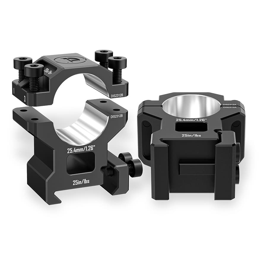 Discoveryopt premium 6061AL közepes céltávcső szerelék 25,4mm tubushoz 20mm picatinny sínre