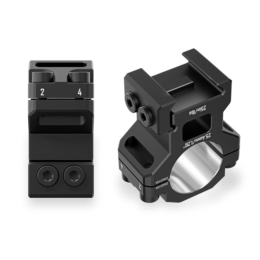 Discoveryopt premium 6061AL közepes céltávcső szerelék 25,4mm tubushoz 20mm picatinny sínre