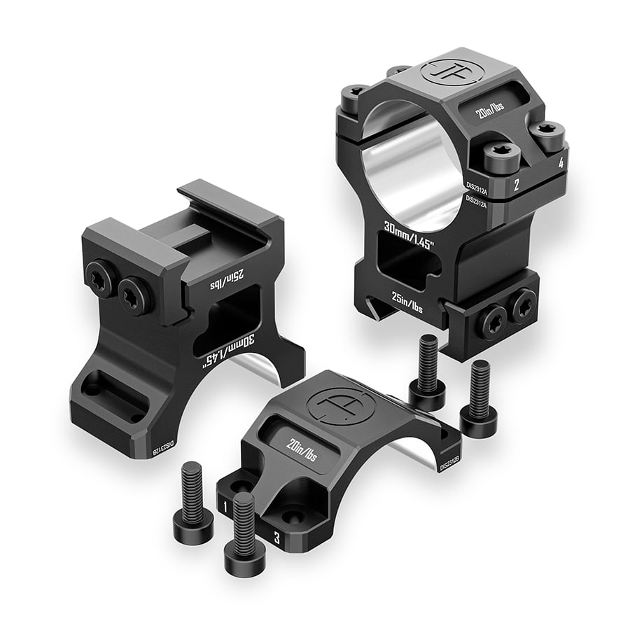 Discoveryopt premium 6061AL magas céltávcső szerelék 30mm tubushoz 20mm picatinny sínre