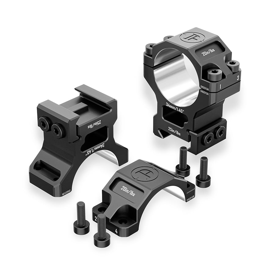 Discoveryopt Premium 6061AL hohe Zielfernrohrhalterung für 34-mm-Rohr auf 20-mm-Picatinny-Schiene