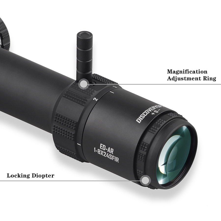 DISCOVERYOPT ED AR 1-8X24SFIR FFP Oldalparallaxos céltávcső MOA